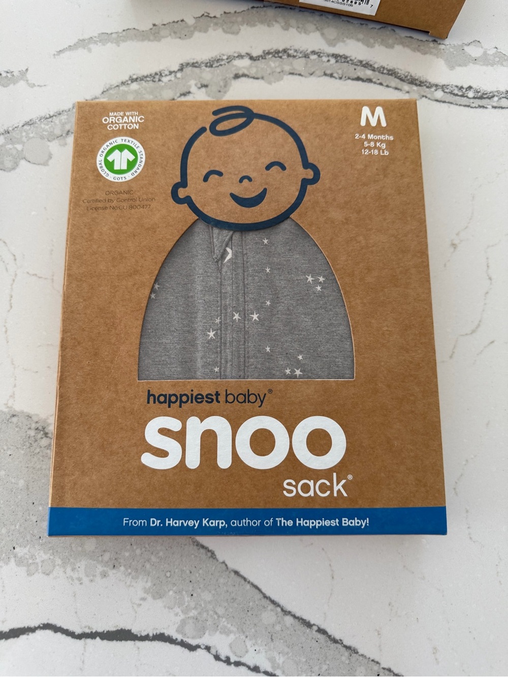 happiest baby snoo sack in graphite star